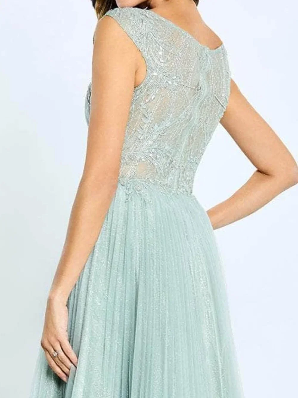 NWT Montage by Mon Cheri M515 Pleated Mother of the Bride Dress Seamist size 10 - Picture 5 of 8